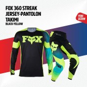 Resim Fox Siyah Sarı Jersey Pantolon Takımı 