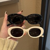 Resim Kadınlar için Şık Oval Beyaz Çerçeve Moda Gözlükleri - Anti-Yansıtıcı Lensler, Kedi Gözü Tasarımı, Aile ve Arkadaşlar için İdeal Hediye, Şık Gözlükler|Zarif Gözlükler|Plastik Gözlükler 