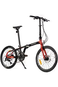 Resim Geotech Fold Up 20.3 20 Jant 18 Vites HD Katlanır Bisiklet - Siyah Kırmızı 