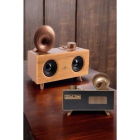 Resim Mbb E-Ticaret Bluetooth Hoparlör Ahşap Klasik Retro Gramofon Bluetooth Müzik Kutusu 