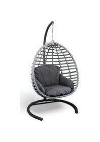 Resim Monalin Home Garden Sofya Classic Rattan El Örgüsü Bahçe & Balkon & Teras Salıncağı Açık Gri 