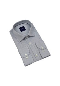 Resim Erkek Klasik Kazayağı Uzun Kol Gömlek 3748 Bgl-st04396 Gri 