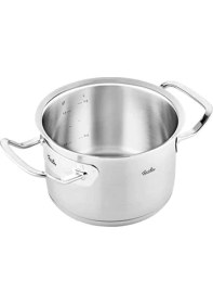 Resim Aesco Fissler Original Profi Cam Kapak Kısa Tencere 20 cm 