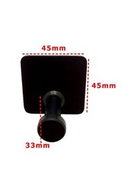 Resim Yapışkanlı Havlu Bornoz Banyo Askılık Mantar Tekli Mat Siyah 4 Lü Paket Siyah 