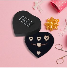 Resim Forentina Kırmızı Güllü Kutuda Rose Metal Bayan Kol Saati - Kalpl 