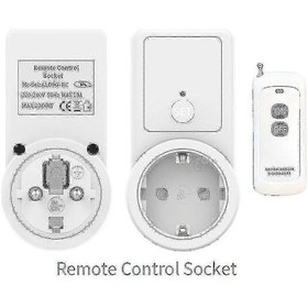 Resim 1-5x Kablosuz Akıllı Uzaktan Kumanda Anahtarı Fiş Prizi Güç Prizi Ab Fişi 3 Adet 1 Uzaktan Kumanda Soketi 