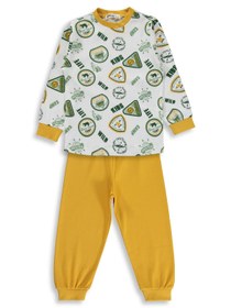 Resim Civil Boys Kids Armalar Baskılı 2-5 Yaş Pijama Takımı - Hardal - Hardal / 5-6 Yaş 