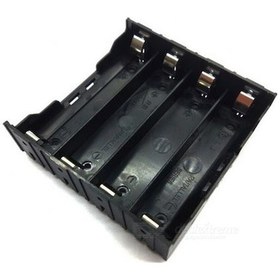 Resim 18650 Pil Uyumlu DÖRTLÜ Pil Yatağı Pil Yuvası Pil Kutusu 4'lü 