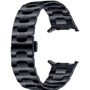 Resim Qyouth Galaxy Uyumlu 47mm Uyumlu Gri Dayanıklı Çelik Kayış, Samsung Akıllı Saat Bandı Gg 