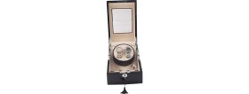 Resim Stand Market Otomatik Saat Kurma Kutusu (Winder) Piano Black 2+3 Siyah Içi Krem LED Işık Sistemli 