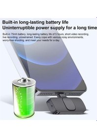 Resim Kablosuz Yaka Mikrofonu Lightning/ 2'li Mini Mikrofon 