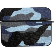 Resim Airpods Pro/pro 2 ile Uyumlu Kamuflaj Desenli Premium Koruyucu Kılıf + Karabina Klipsli, Dayanıklı ve Şık Silikon Kılıf (No5) 