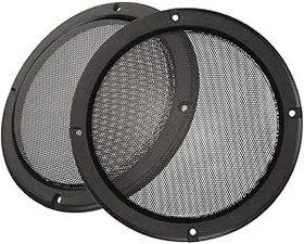 Resim ULTECHNOVO 5 İnç Subwoofer Izgara Kapağı Araba Ses Sistemi Için Örgü Hoparlör Izgarası Araç Hoparlör Izgarası Örgü Ev Ses Sistemi Metal Yapı Siyah 