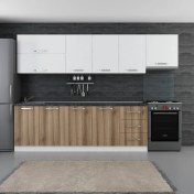 Resim Minar 300 cm Mutfak Dolabı Beyaz Dore 300-D8 