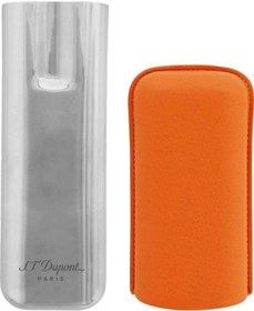 Resim S.t. Dupont Deri Metal Puro Kılıfı Orange/krom 2li 60ring 