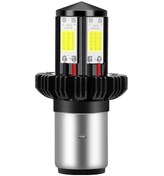Resim Maiyame Motorcycle Ve Elektrikli Araçlar İçin Led Far, Ultra Parlak Işık, Ba20d Siyah Kasa, Tekli Paket 