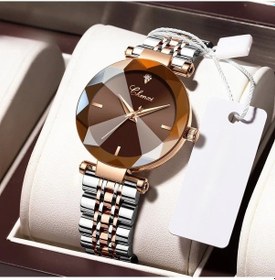 Resim Fastbuy Binbond Kadın Kuvars Saat - Rose Gold Tonları - 3atm Su Geçirmez - Kolay Kullanım - Lüks Tasarım Altın 