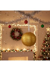 Resim 35 Cm Metalik Altın Gold Büyük Japon Feneri Çin Feneri Parti Dekorasyonu Diğer 