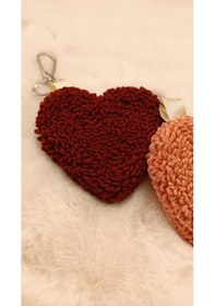 Resim 2'li Kalp Anahtarlık Charm Kırmızı 