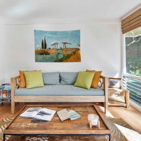 Resim Arles'teki Langlois Köprüsü Duvar Örtüsü - 60 cm x 90 cm 