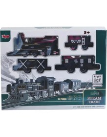 Resim Uravas Store Mey Ithalat® FF-1603C-4C Sesli ve Işıklı Buharlı Tren Oyun Seti -Vardem Oyuncak 