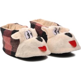 Resim Ayakmod Köpekli Pembe-Siyah-Bej Kadın Panduf 