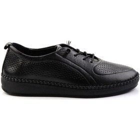 Resim Bambi Siyah Leather Kadın Casual Ayakkabı K01523021203 Siyah 