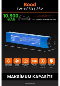 Resim Bood FW-H85B / 36v 10500mAh Elektrikli Scooter Bataryası 