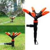 Resim 1 Adet Ayarlanabilir Fıskiye ile 360° Dönebilen Çim Sulama Sistemi, Otomatik Üçlü Su Püskürtme Sistemi, Dayanıklı Plastik Yapı ve Geniş Kapsam için H-Tipi Taban Tasarımı - Eşit Su Dağılımı, Bahçeler, Peyzajlar, Manzaralar İçin İdeal, Etkili Sulama 
