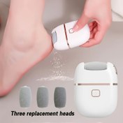 Resim 1parça Taşınabilir Elektrikli Ayak Peeling Cihazı 3 Değiştirilebilir Başlıklar ile - Kalın Pedler Kaba Soyulma için, USB Şarj Edilebilir, Kuru ve Çatlak Ciltler için İdeal, Cilt Bakımı Ayak Peeling Cihazı|Modern Ayak Bakımı|Dayanıklı Plastik Gövde, Ayak Peeling Makinesi 