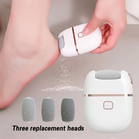 Resim 1parça Taşınabilir Elektrikli Ayak Peeling Cihazı 3 Değiştirilebilir Başlıklar ile - Kalın Pedler Kaba Soyulma için, USB Şarj Edilebilir, Kuru ve Çatlak Ciltler için İdeal, Cilt Bakımı Ayak Peeling Cihazı|Modern Ayak Bakımı|Dayanıklı Plastik Gövde, Ayak Peeling Makinesi 