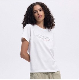 Resim Ellesse Ef445-of Bisiklet Yaka Kadın T-shirt - Kırık Beyaz 