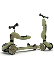 Resim Oturaklı Çocuk Scooter - Olive Renkli 