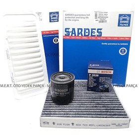 Resim Toyota Uyumlu Yaris 1.3 16V Filtre Bakım Seti (2006-2009) 