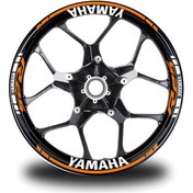 Resim Yamaha R25 Yazılı Neon Turuncu Takım Jant Sticker Modeli (547292459) 