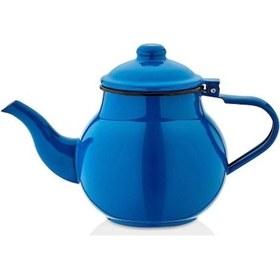 Resim Ebru Emaye 15 No Nostaljik Demlik Mavi 