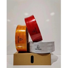 Resim Universal 50 Metre Sarı - Kırmızı - Beyaz renk -- Tüvtürk Uyumlu Reflektif Şerit Reflektör 