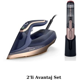 Resim Philips Azur 8000 Serisi Buharlı Ütü DST8050/20 - Arnica Sofa Rose Dikey Şarjlı Süpürge 2'li Avantaj Set 