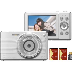 Resim Xindoker 56mp 1080p Çocuklar İçin Dijital Fotoğraf Makinesi - 8x Yakınlaştırma, Otomatik Odaklama, 32gb Hafıza Kartı Dahil 
