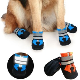 Resim Orta ve Büyük Köpekler İçin Büyük Köpekler İçin Yumuşak Tabanlı Ayakkabılar, Altın Retriever, Labrador, Kaymaz Aşınmaya Dayanıklı Su Geçirmez Nefes Alabilen Yağmur Botları 