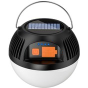 Resim Mufunye Yeni Tipi Usb Şarjlı Led Kamp Feneri, 3 Işık Modu, Taşınabilir Akıllı Batarya, Type-c, Iç/dış Kullanım, Orta Boy Siyah Çok Renkli 