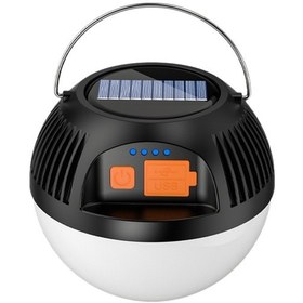 Resim Mufunye Yeni Tipi Usb Şarjlı Led Kamp Feneri, 3 Işık Modu, Taşınabilir Akıllı Batarya, Type-c, Iç/dış Kullanım, Orta Boy Siyah Çok Renkli 