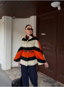 Resim MODAECEMYA Beli Kemerli Yumuşak Dokulu Panço 