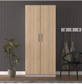 Resim Sonamo-beyaz Modern Dolaplı Kitaplıklı Bilgisayar Çalışma Masası 