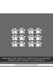 Resim Bay Etiket HLG95 Hologram Kedi Patileri Etiket Seti 12li Set 