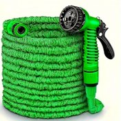 Resim 1 adet 75ft Genişletilebilir Bahçe Hortumu, Yüksek Basınçlı Sulama, 7 Püskürtme Desenleri, Sızdırmaz Tasarım, 3/4" Bağlantılar ve Ergonomik Püskürtme Tabancası - Bahçecilik, Araba Yıkama, Açık Hava Sulama, Bahçe Sulama Sistemi, Canlı Yeşil Hortum, Dayanıklı Yapı 