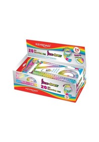 Resim Cetvel Takımı Kırılmaz Esnek Silikonlu Kırılmaz 3'lü Gökkuşağı 20 Cm 1 Paket Cetvel Seti Renkli 
