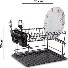 Resim Matmel KB010 2 Katlı Bulaşıklık - Siyah 