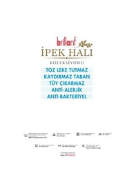 Resim Brillant Ipek Latex Kaymaz Taban Halı-Aden Hj11745.806-(90X160) 