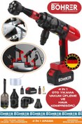 Resim BÖHRER ALMAN 4 MAKİNE 1 ARADA ÇİFT AKÜLÜ OTO YIKAMA - VAKUM - ÜFLEME VE MİNİ KOMPRESÖR LASTİK ŞİŞİRME 